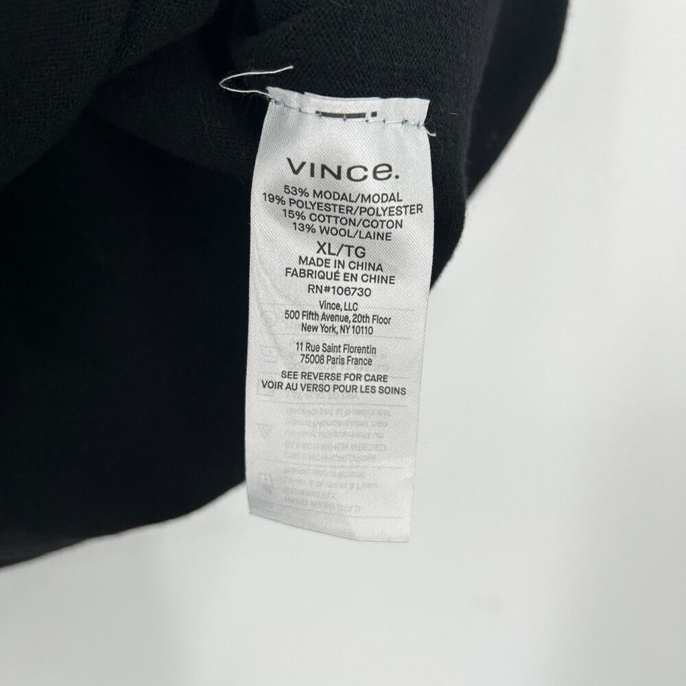VINCE Women's Basic Black Wool Blend Sleeveless T… - image 5